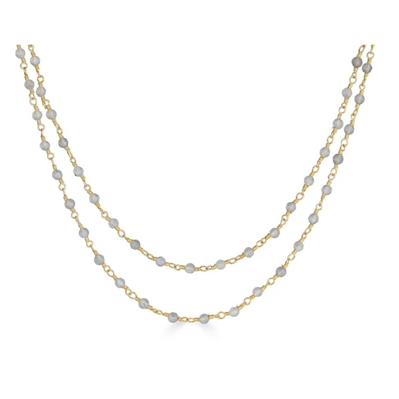 Loni Paul Jewelry Two Strand Delicate Labradorite Necklace