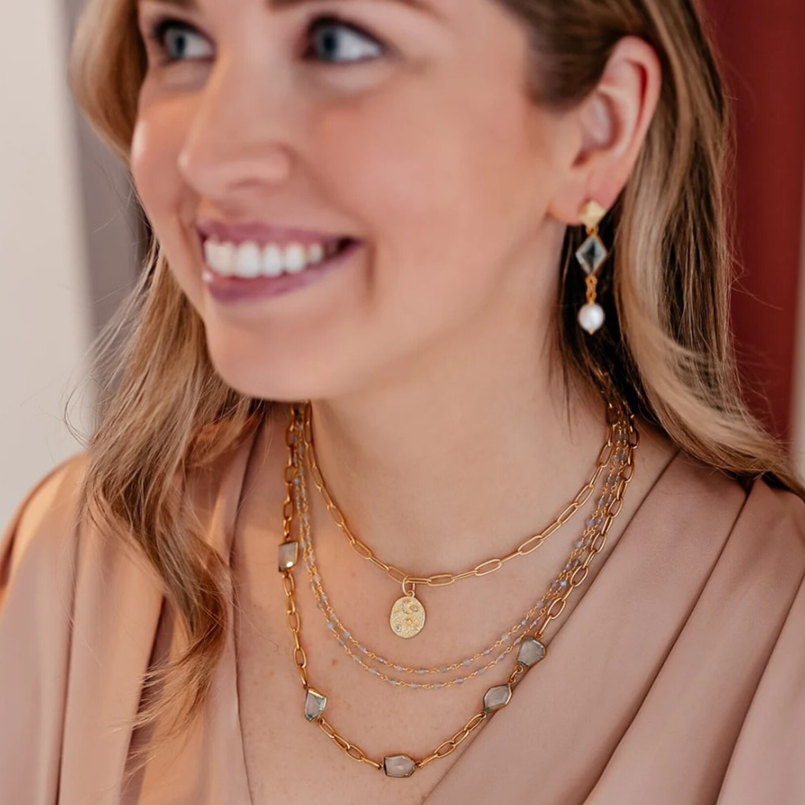 Loni Paul Jewelry Two Strand Delicate Labradorite Necklace