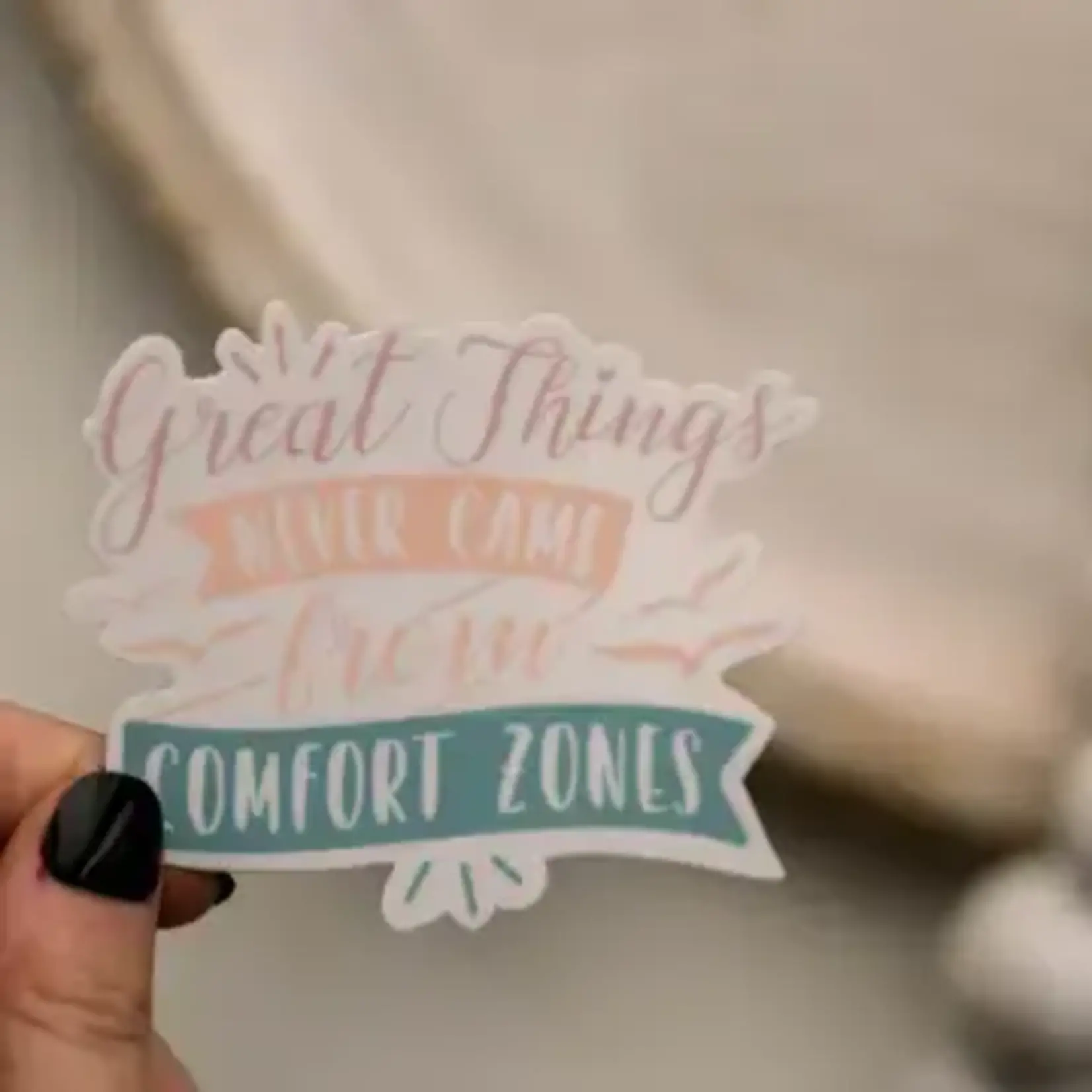 Savannah and James Co Comfort Zones | Sticker