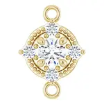 Natural Round Diamond · Gold · Connectors