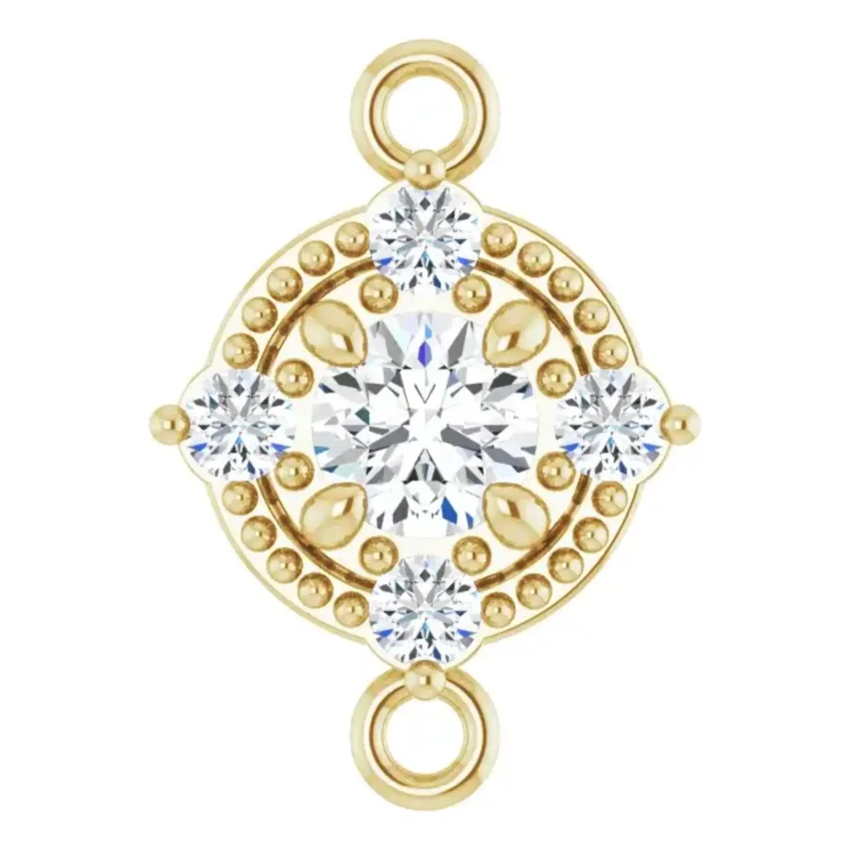 Natural Round Diamond · Gold · Connectors