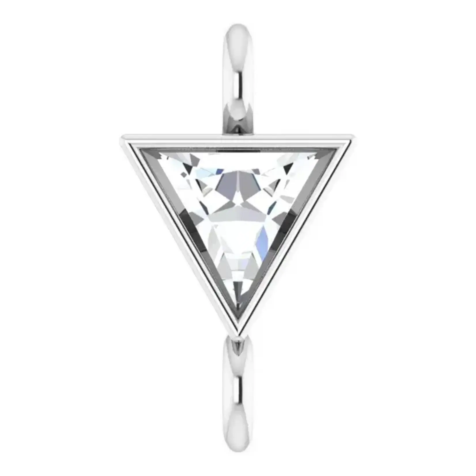 Natural Triangle Diamond · Silver · Connectors