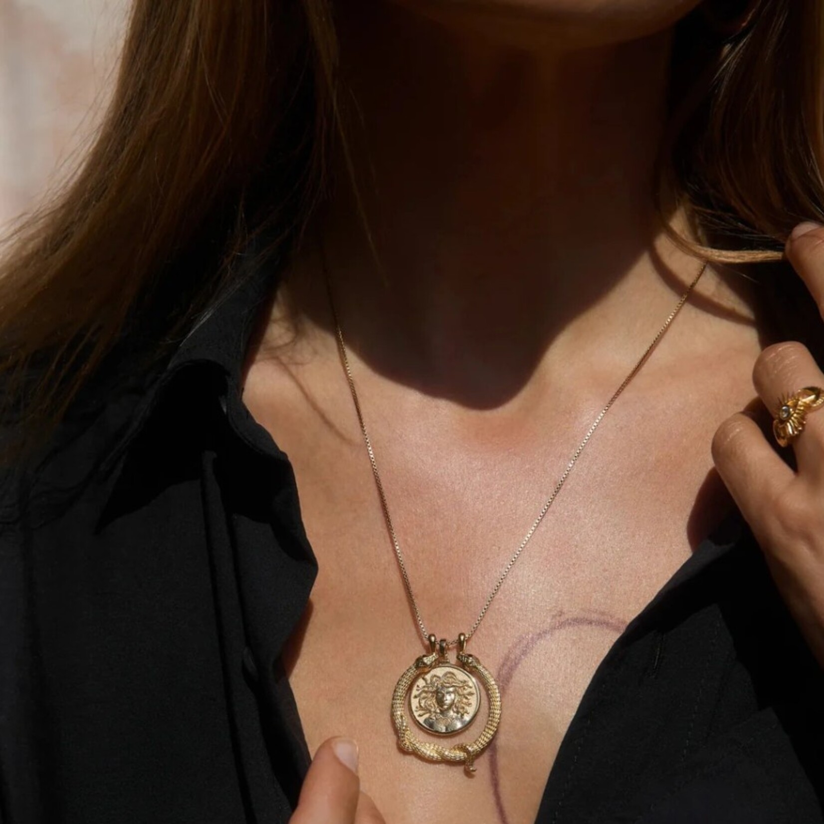 Snake Goddess Halo · 14K Gold Vermeil