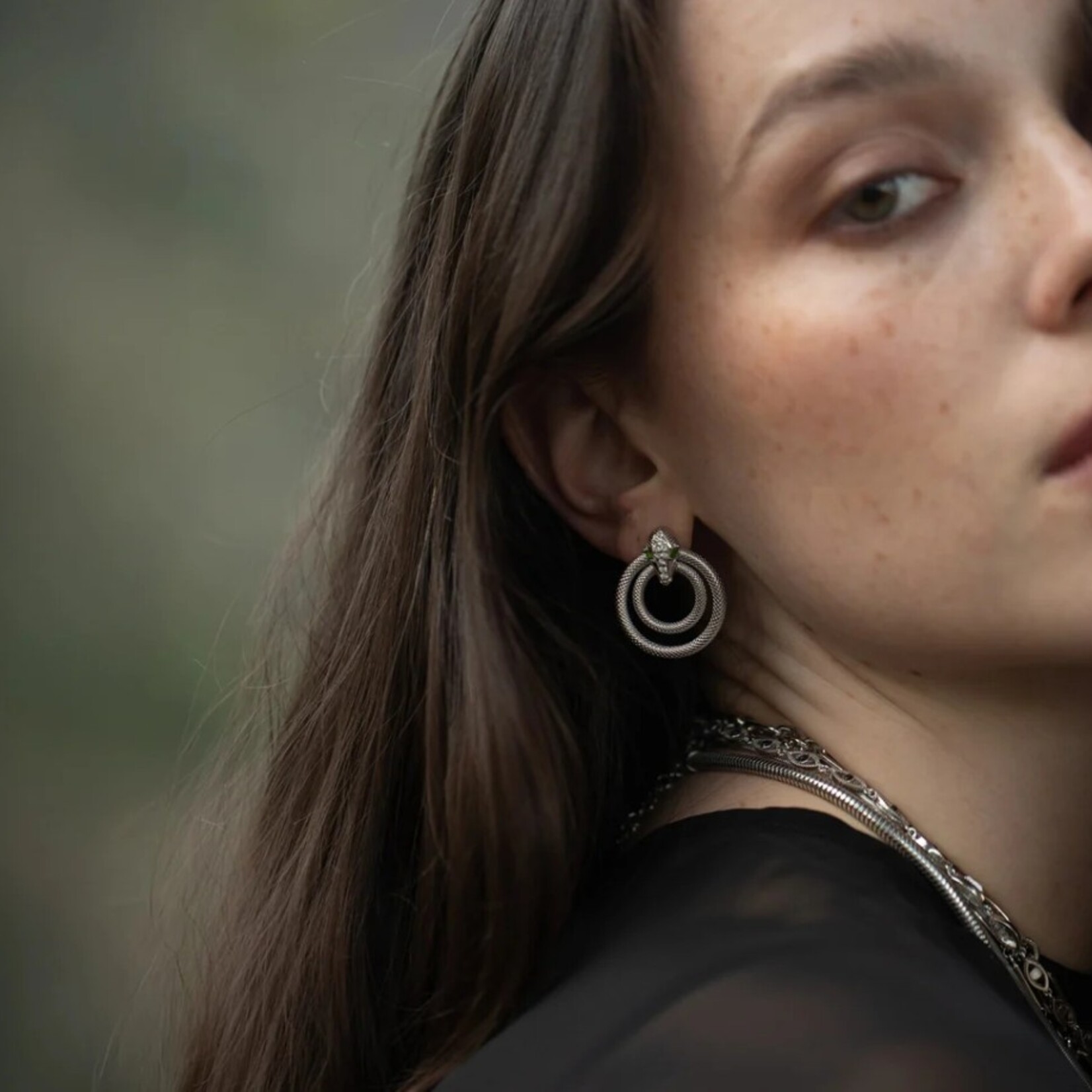 *Snake Doorknocker Earrings · Sterling Silver