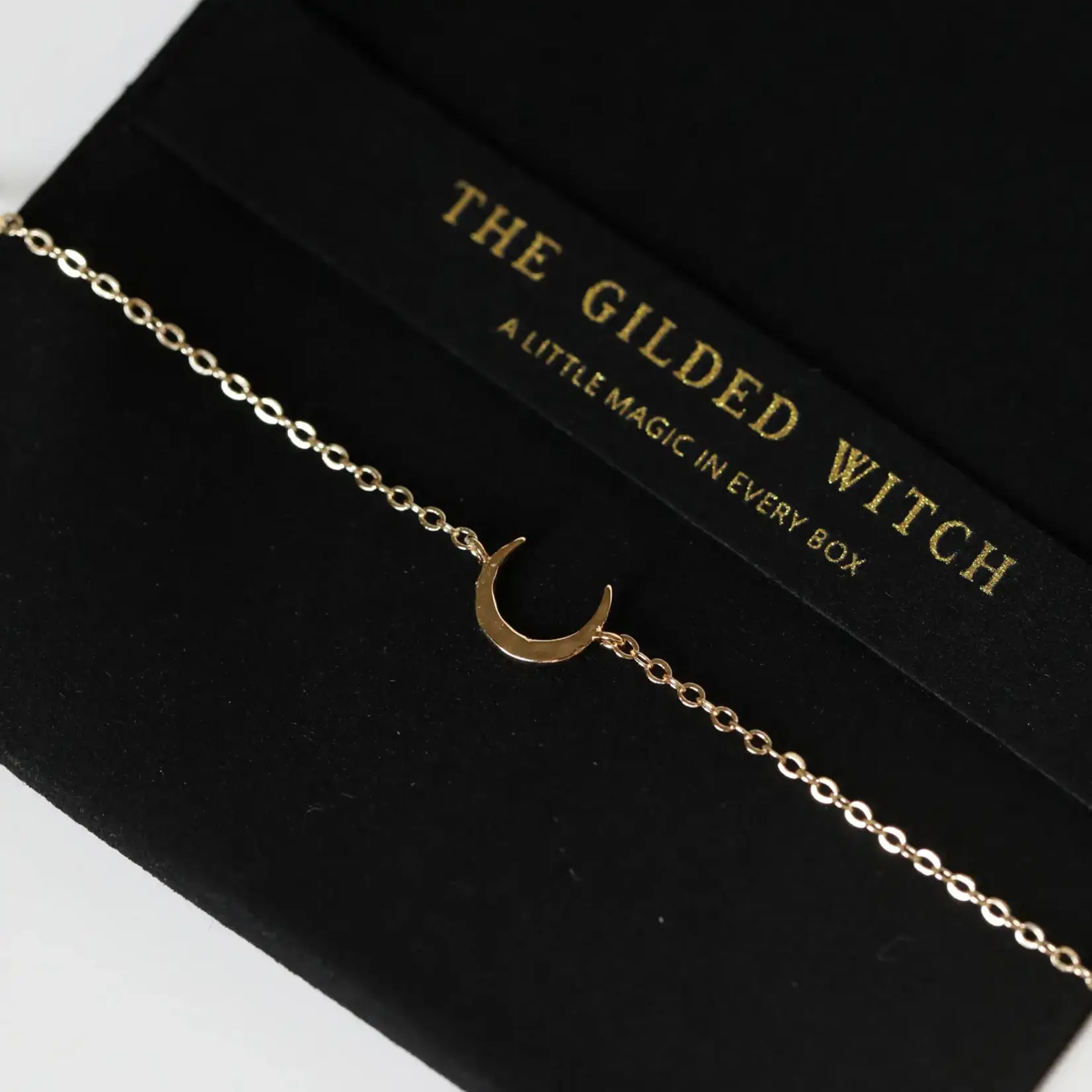 Hammered Moon Bracelet  · Gold Fill