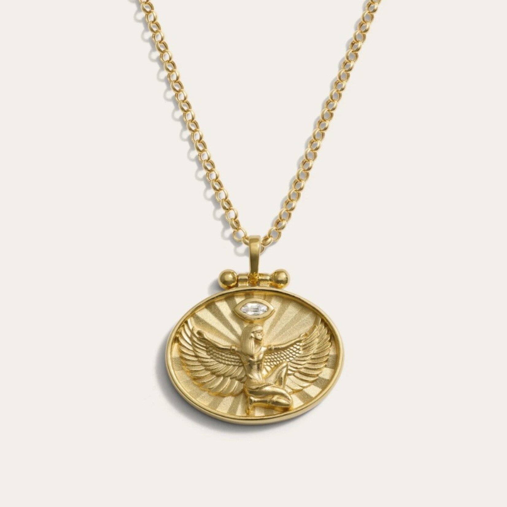Special Edition Isis 16-18" Box Chain Necklace · 14K Gold Vermeil