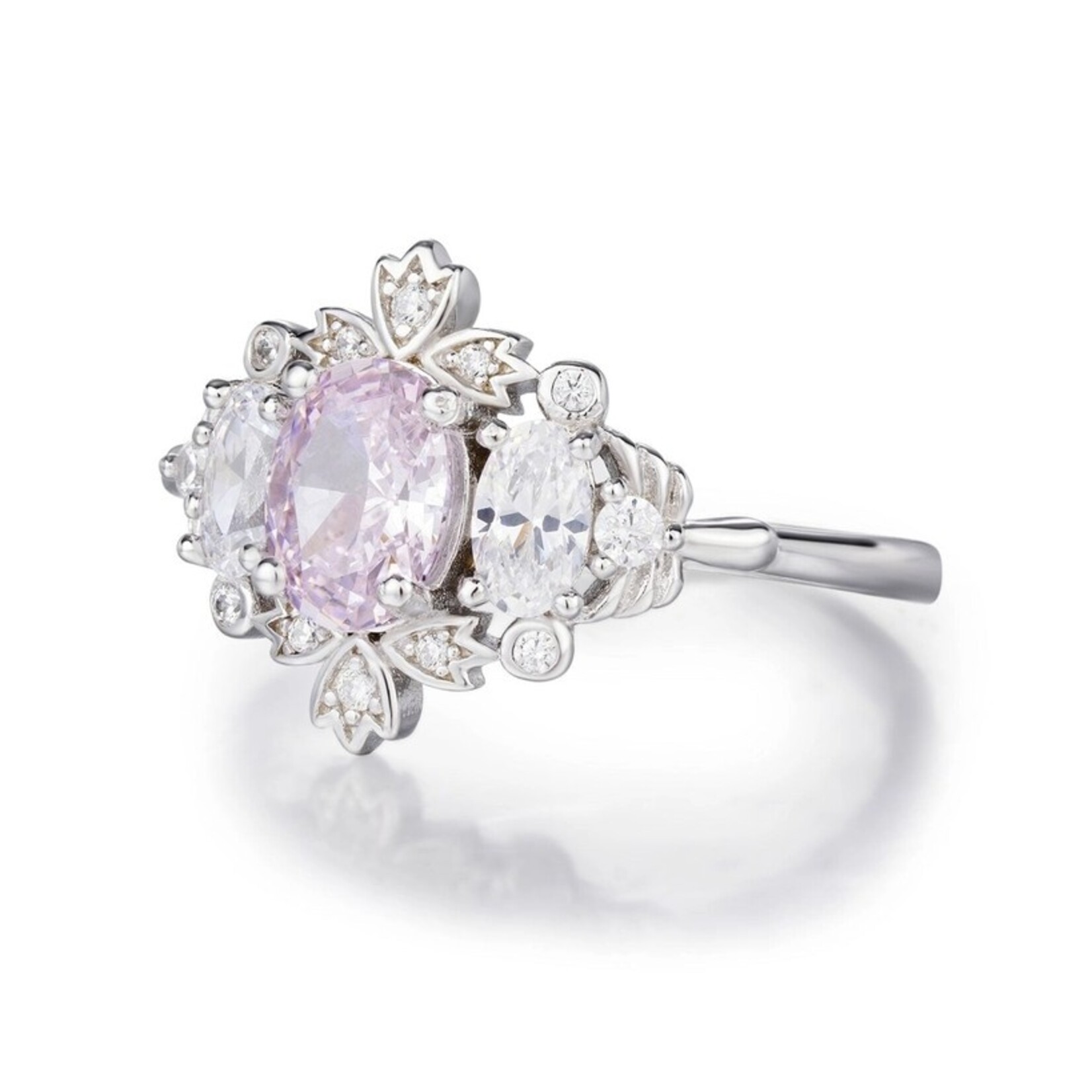 *Lilyshade Morganite Ring · White Gold Vermeil ·