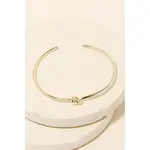 Metallic Knot Cuff Bracelet · Gold