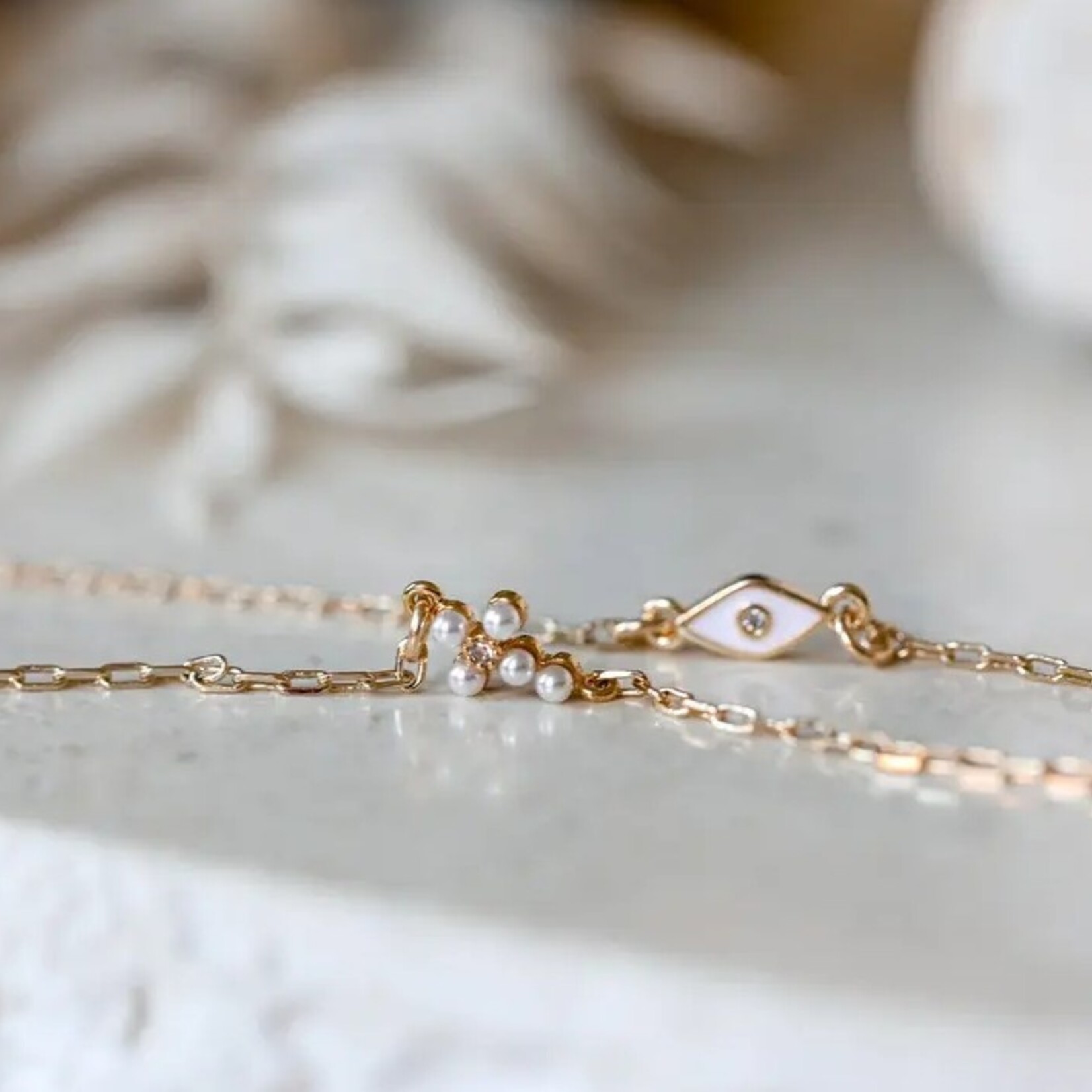 Croix De Perles Bracelet · Gold