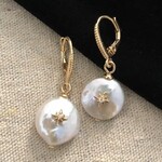 Aphrodite Pearl Earrings · 14K Gold Plating