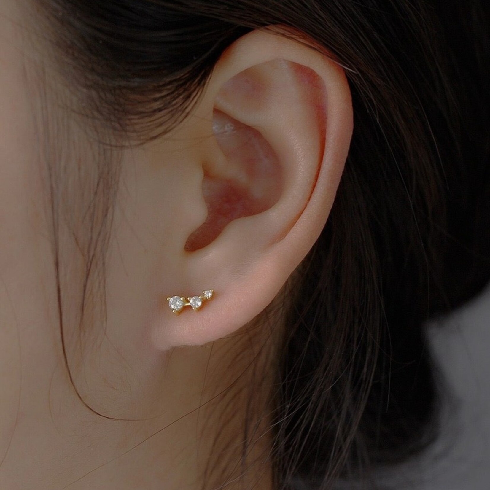 Happyzzzsu Tiny Dainty Stud Earrings · Gold