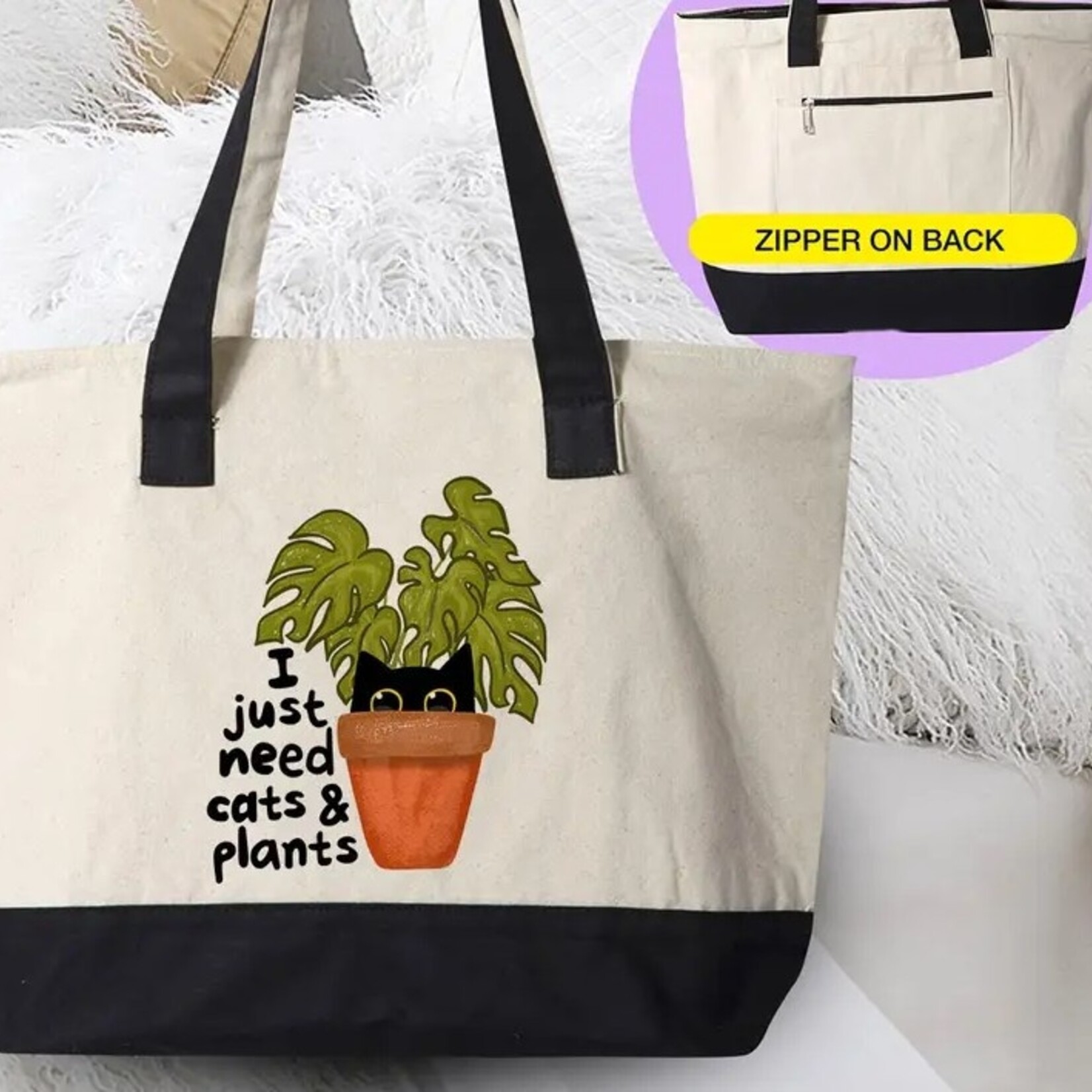 House of Rodan I Just Need Cats and Plants | Tote Bag