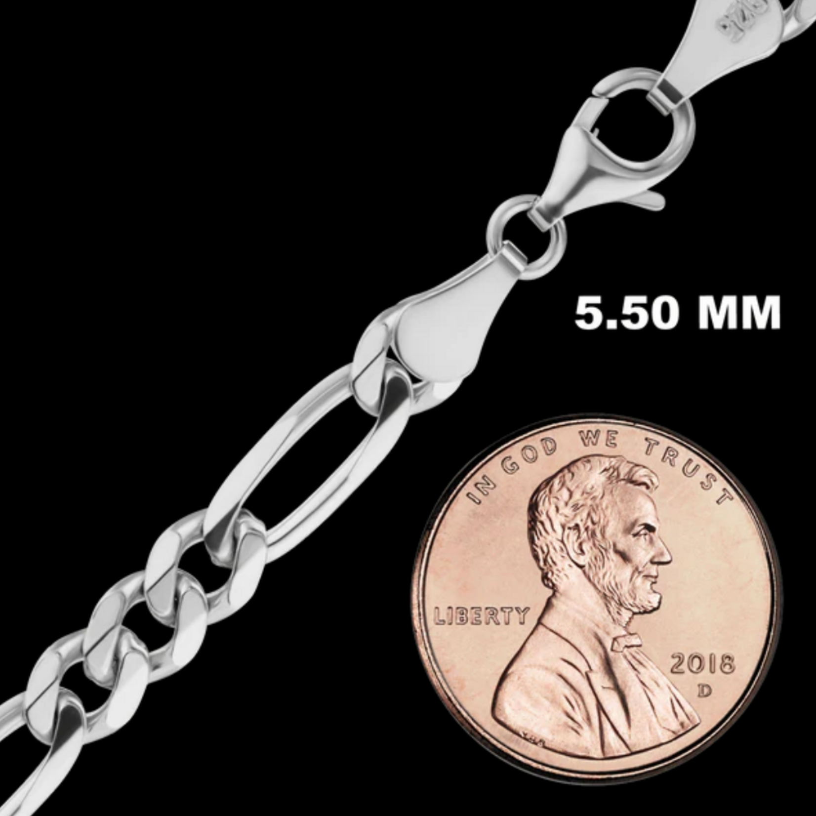 Charmed! Figaro Chain Bracelet · Sterling Silver · 7.5"