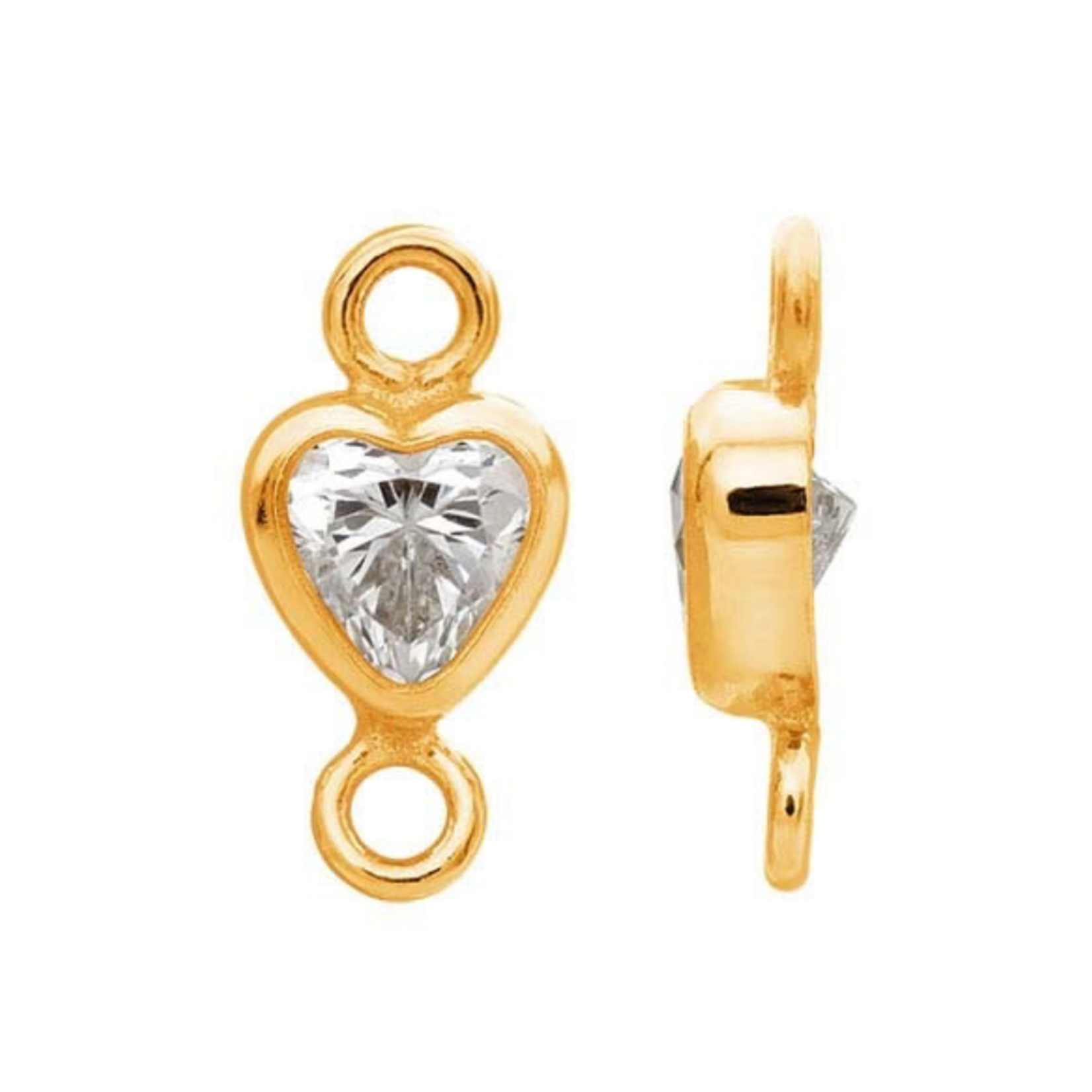 Heart CZ · Connectors · Gold Fill