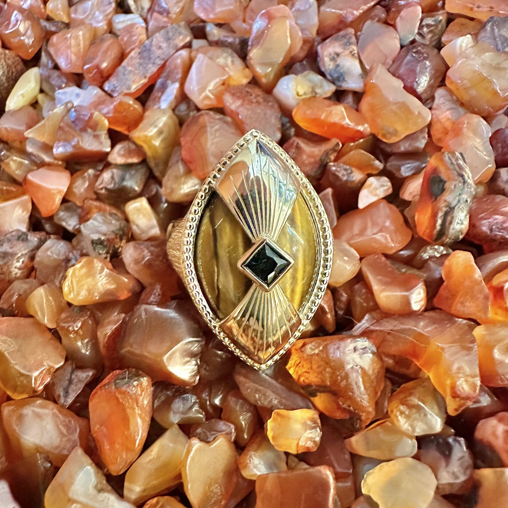 *Mystic Statement Ring · 14K Gold Vermeil · 8