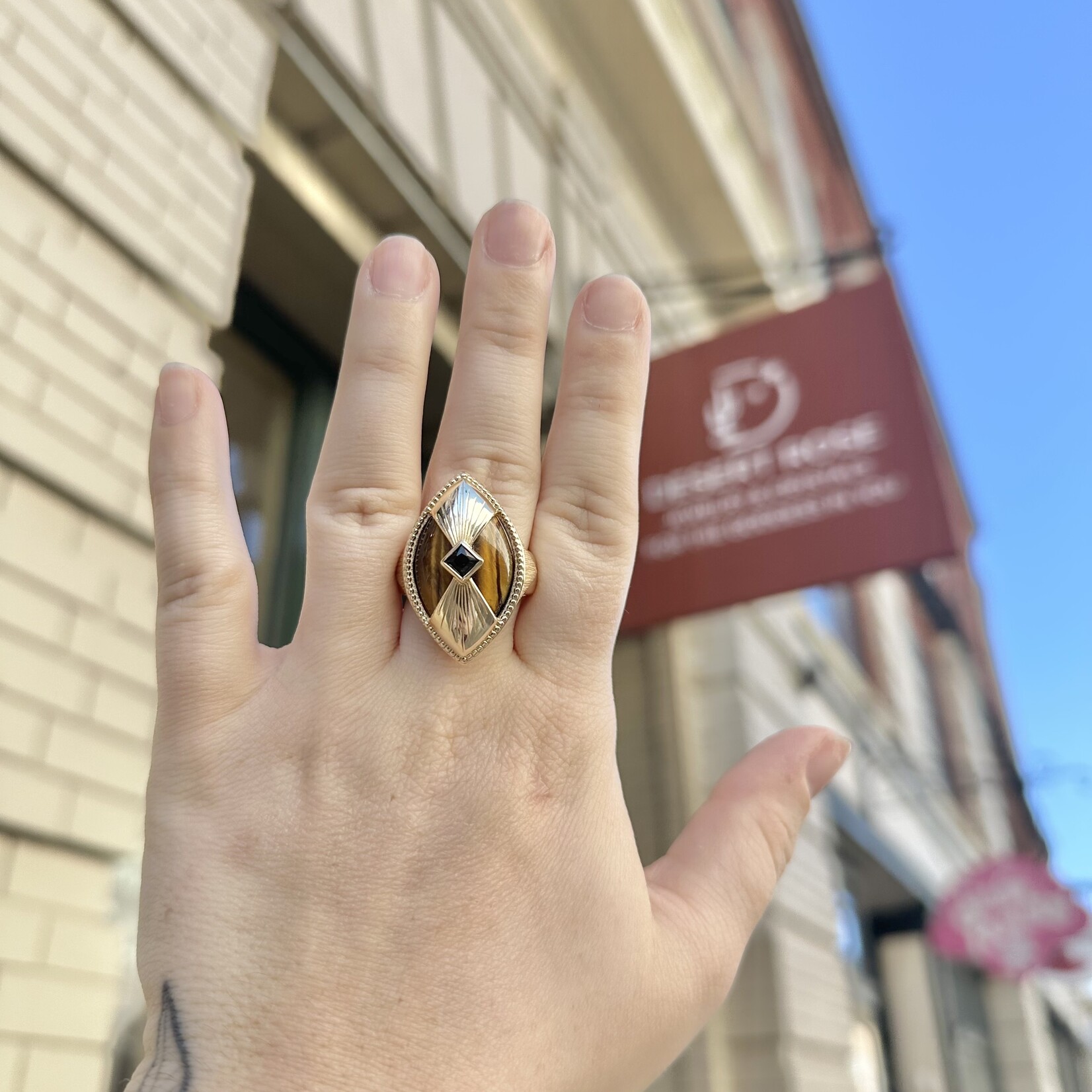 *Mystic Statement Ring · 14K Gold Vermeil · 8