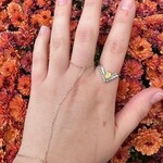 Opal Chevron Ring · Silver · 7