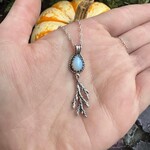 Opal w/Cedar Necklace · Silver