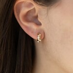 *Sylvie Pearl Huggie Hoop Earrings · Gold