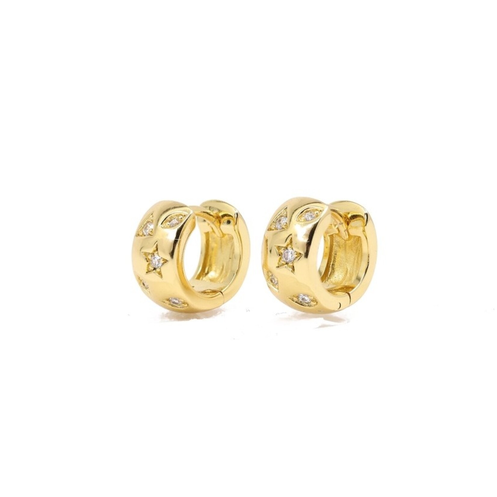 Constellation Huggie Hoop Earrings · Gold
