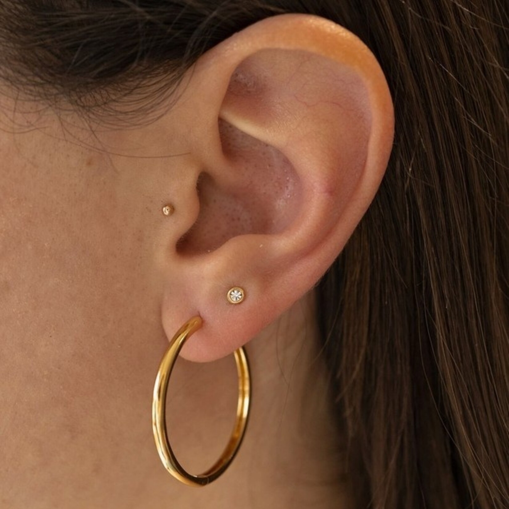 Large Hoop Earrings · Gold