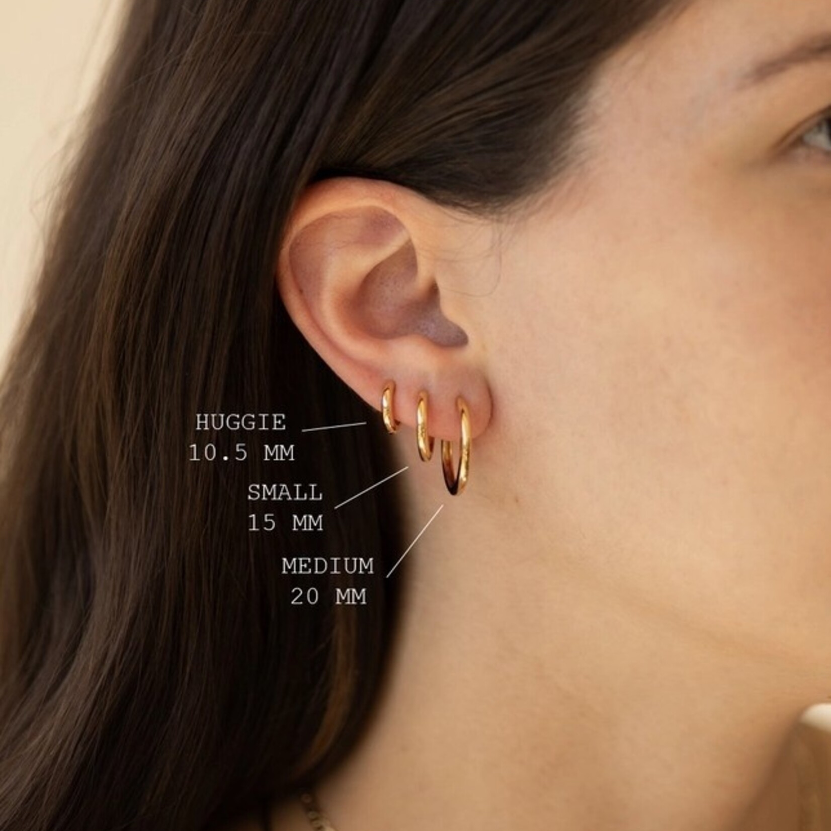 Medium Hoop Earrings · Gold