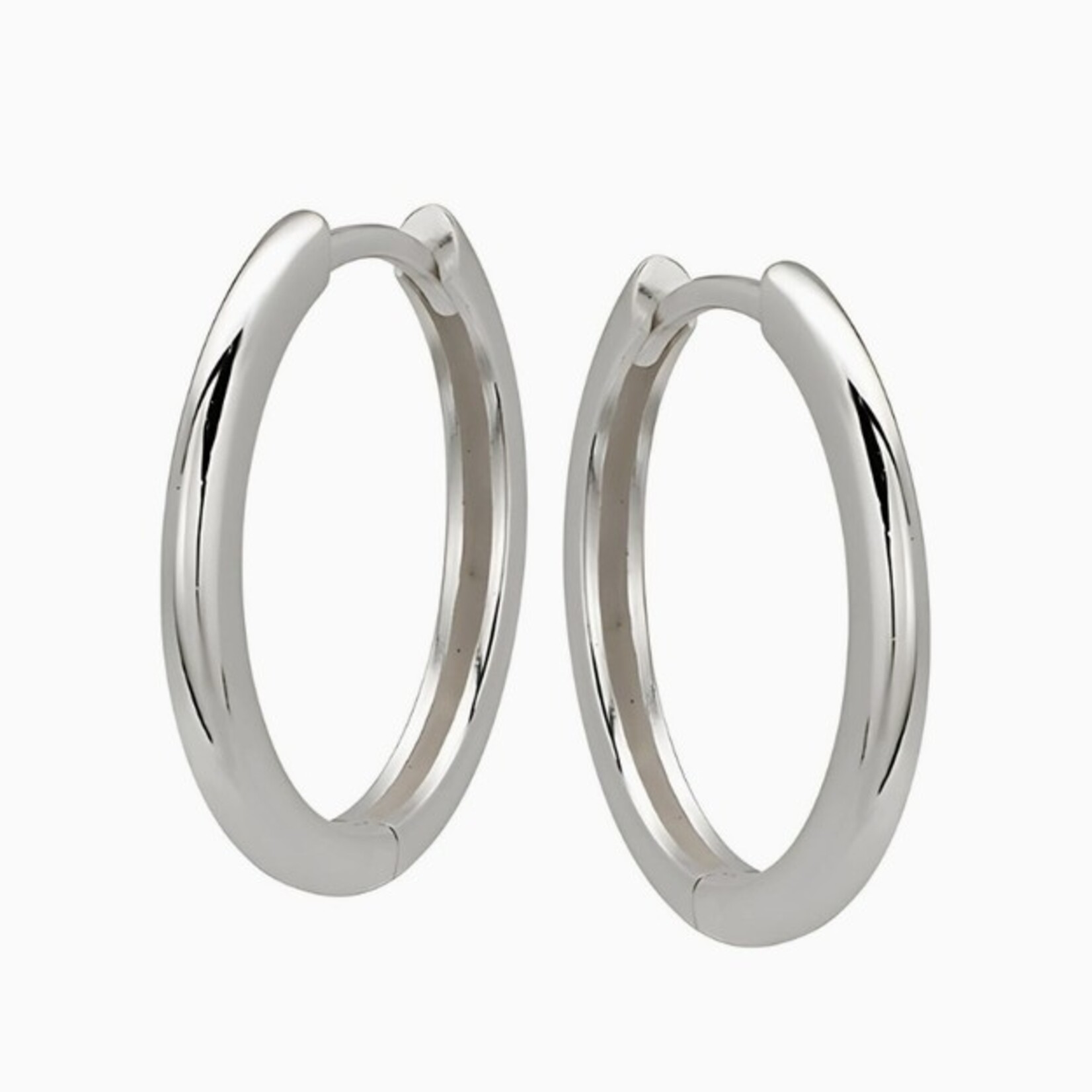 Medium Hoop Earrings · Silver