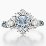 Oceana Blue Topaz Ring · White Gold Vermeil