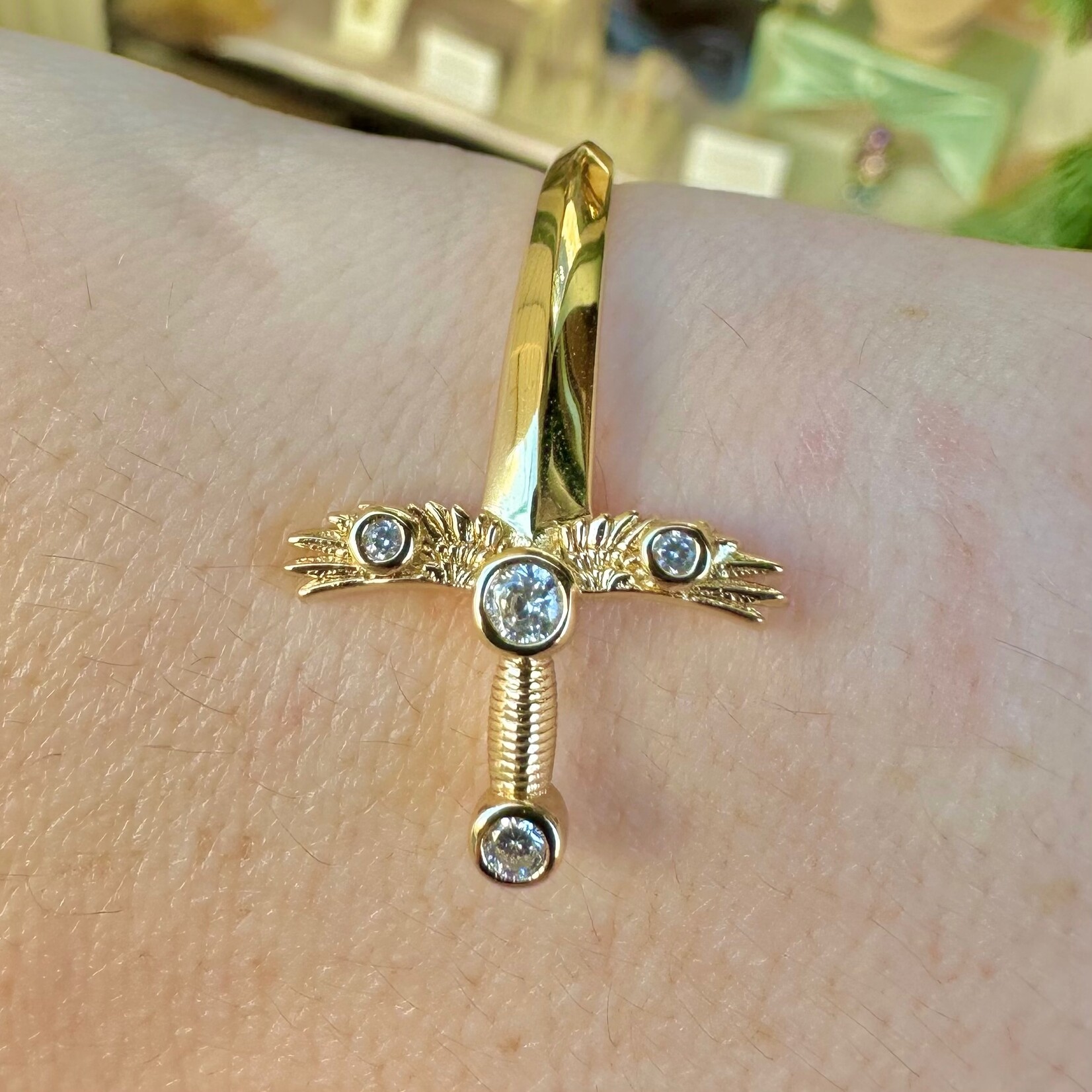 *Winged Sword Cuff · 14K Gold Vermeil