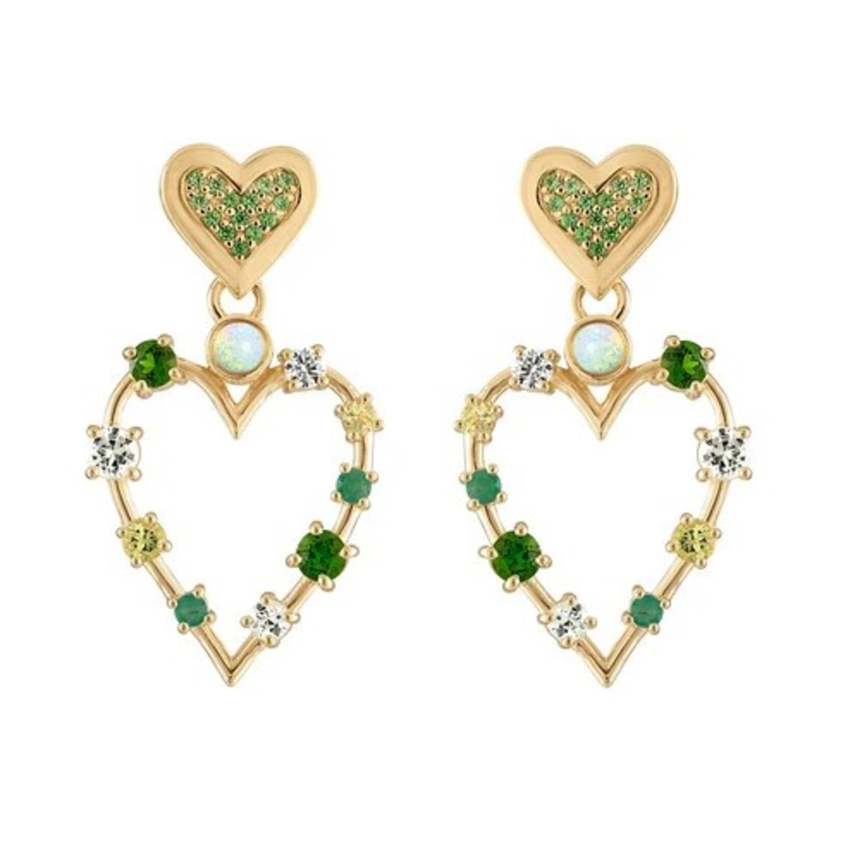 *Small Love Transformer Earrings Rock · 14K Gold ·