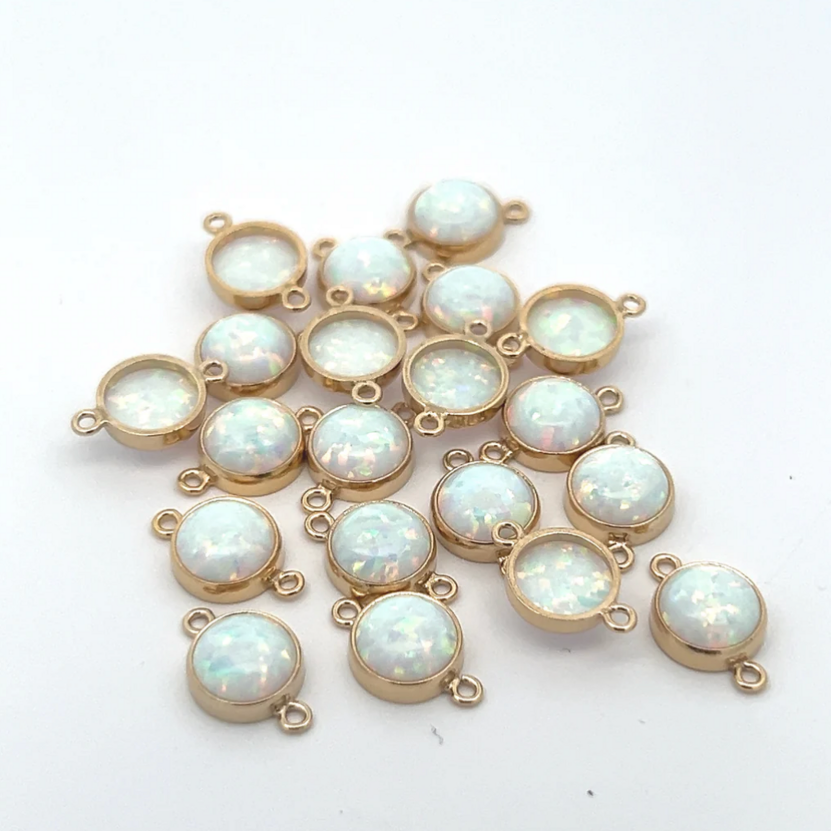 White Opal (Imitation) · Connectors · Silver