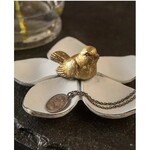 Vagabond Vintage Bird & Flower Jewelry Tray | Gold & White