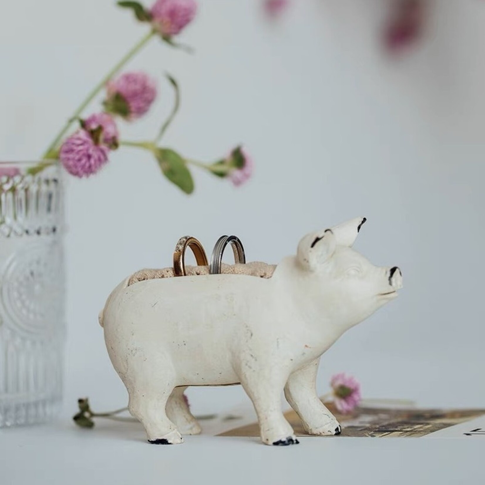 Vagabond Vintage Resin Pig Jewelry Holder