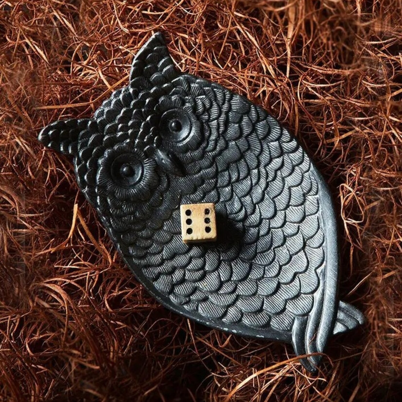 Vagabond Vintage Owl Jewelry Tray | Black & Pewter