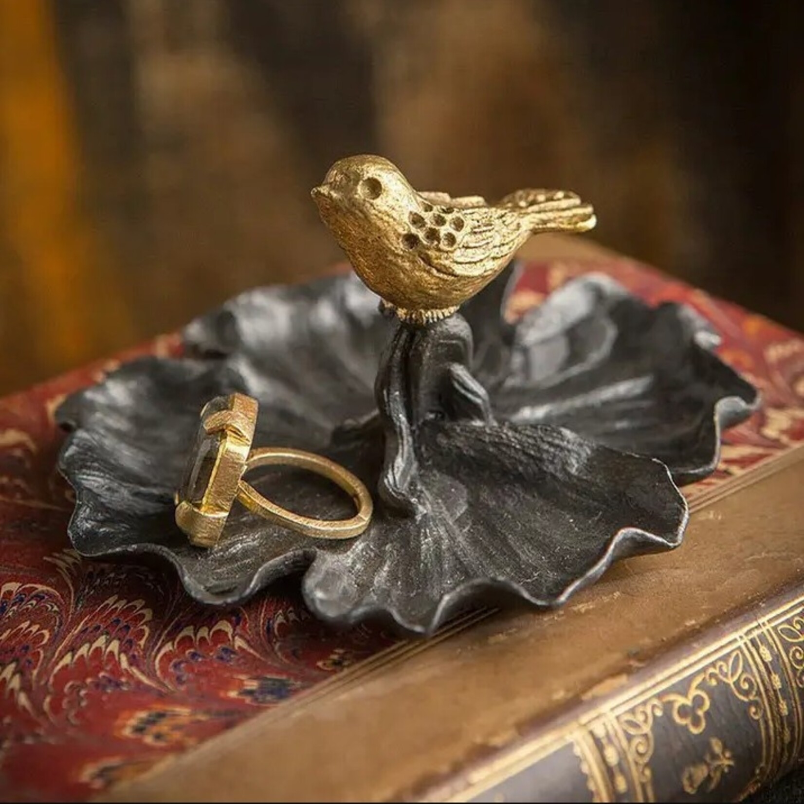 Vagabond Vintage Pewter Bird Jewelry Tray