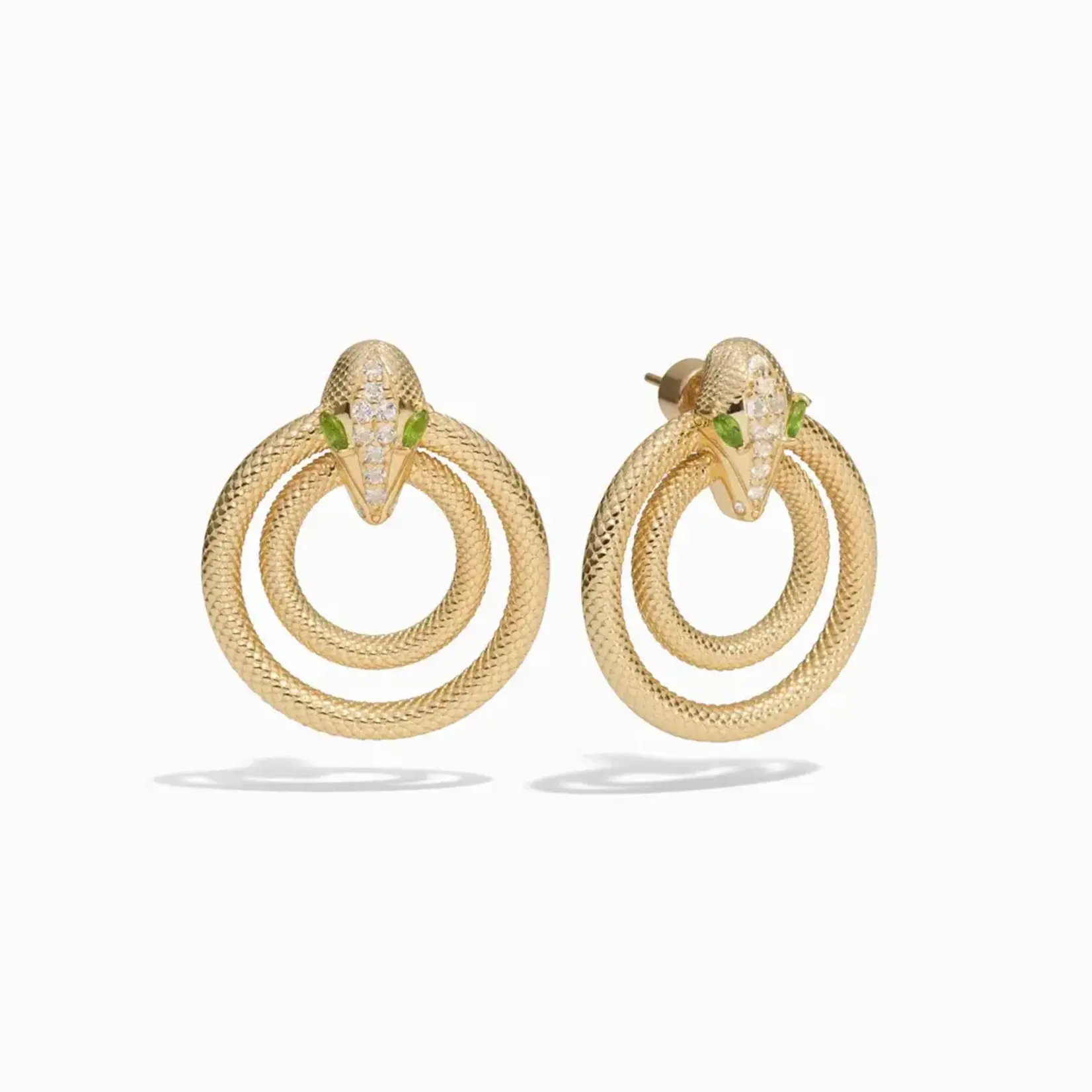 *Snake Doorknocker Earrings · 14K Gold Vermeil