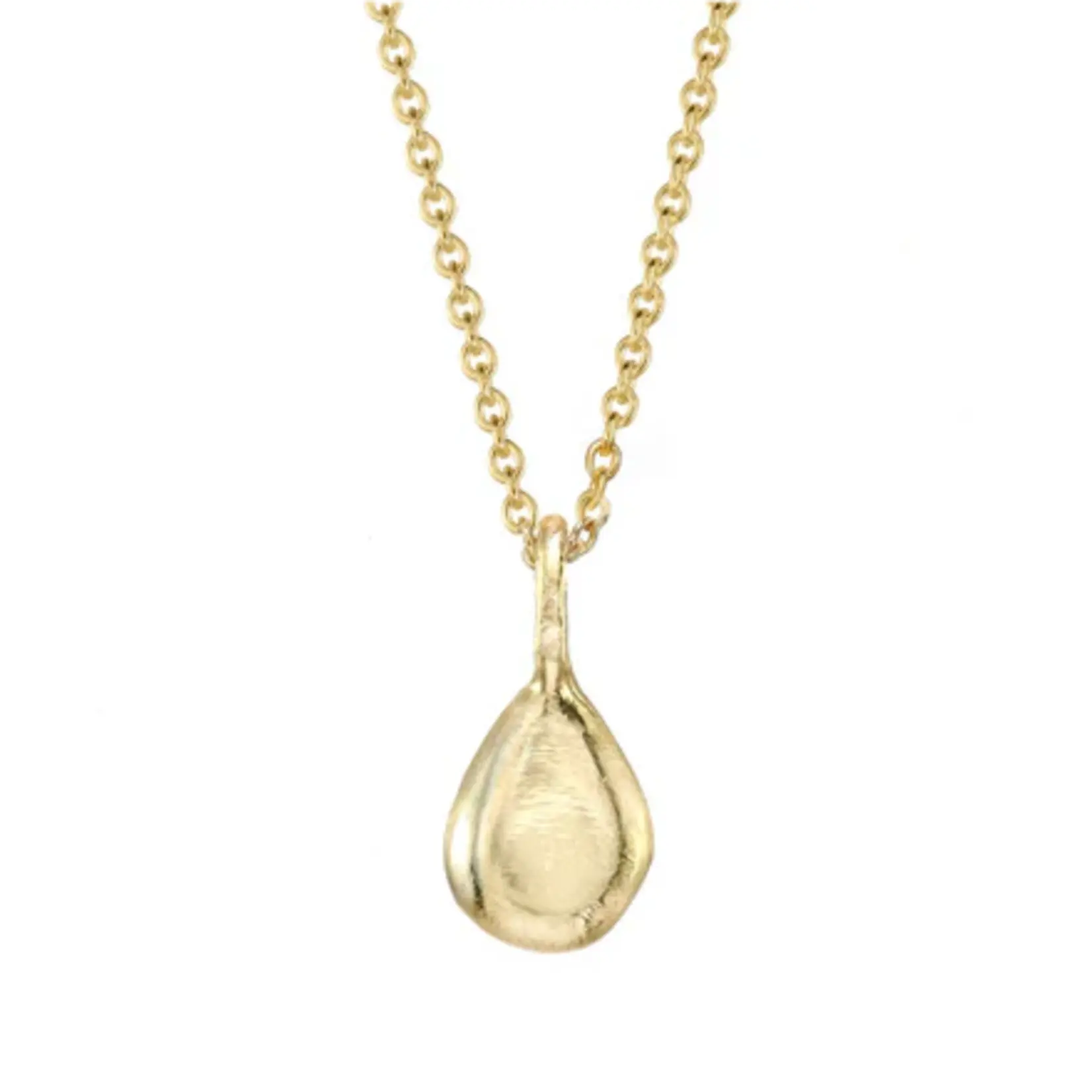 Teardrop Pebble Necklace Gold