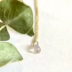 Tiny Constellation Drop Necklace · 14K Gold · Grey Diamond