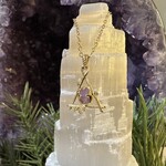 *Fae Necklace with Amethyst · 14K Gold Plating