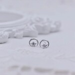 Happyzzzsu Star & Crescent Moon Studs · Silver