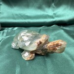 Aurora Mineral Corp. Lemurian Blue Calcite | Crystal Carved Turtle | Argentina