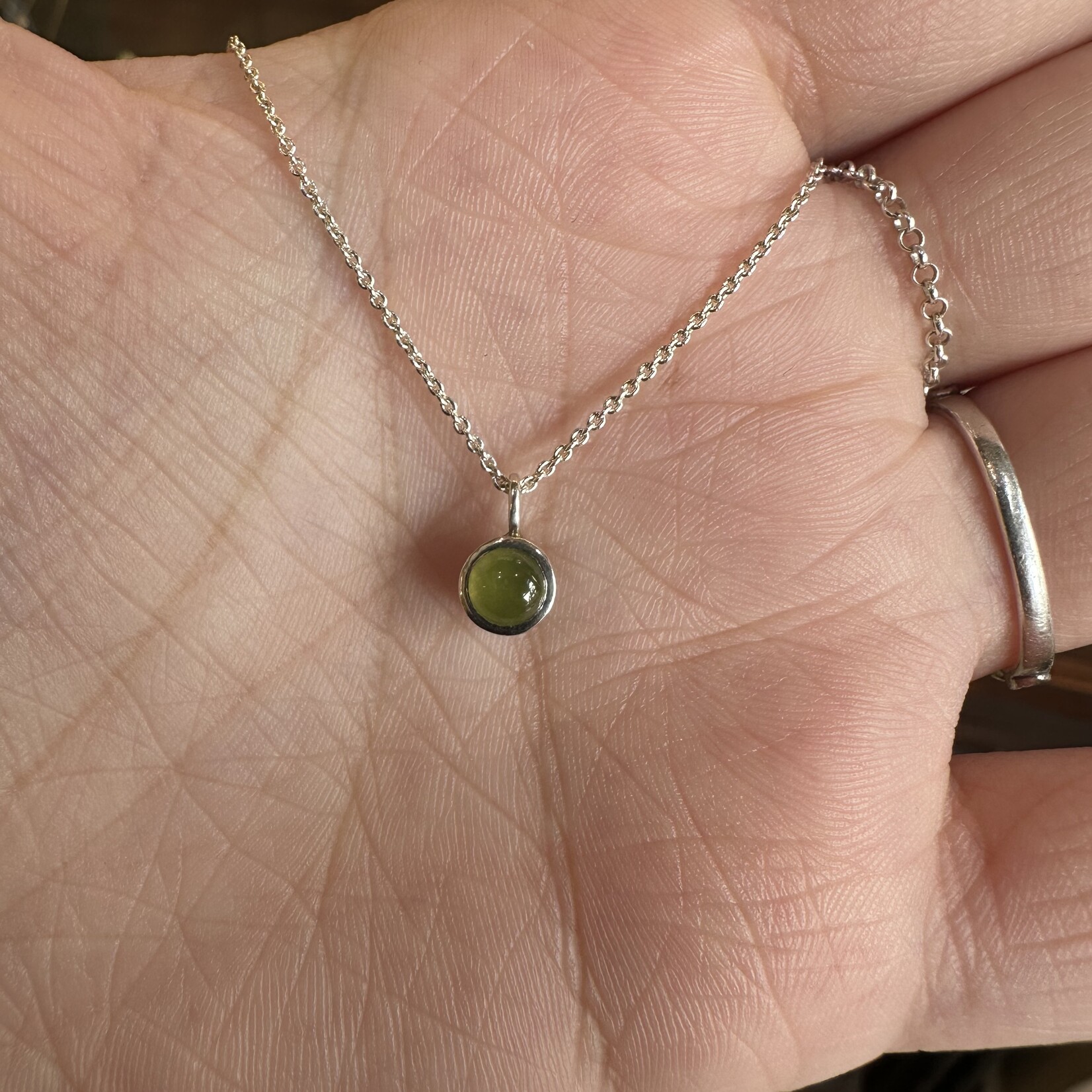 Double Simplicity Necklace · Sterling Silver · Chrysoprase &