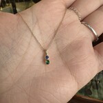 Blue Sapphire & Tsavorite Necklace · 18K Gold