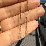 Sapphire Threader Earrings · 14K Gold