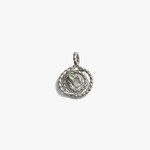 Mini Emerald Spiral Snake Coin · Pendant · Sterling Silver
