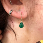 Tsavorite Dangle Earrings · 14K Gold