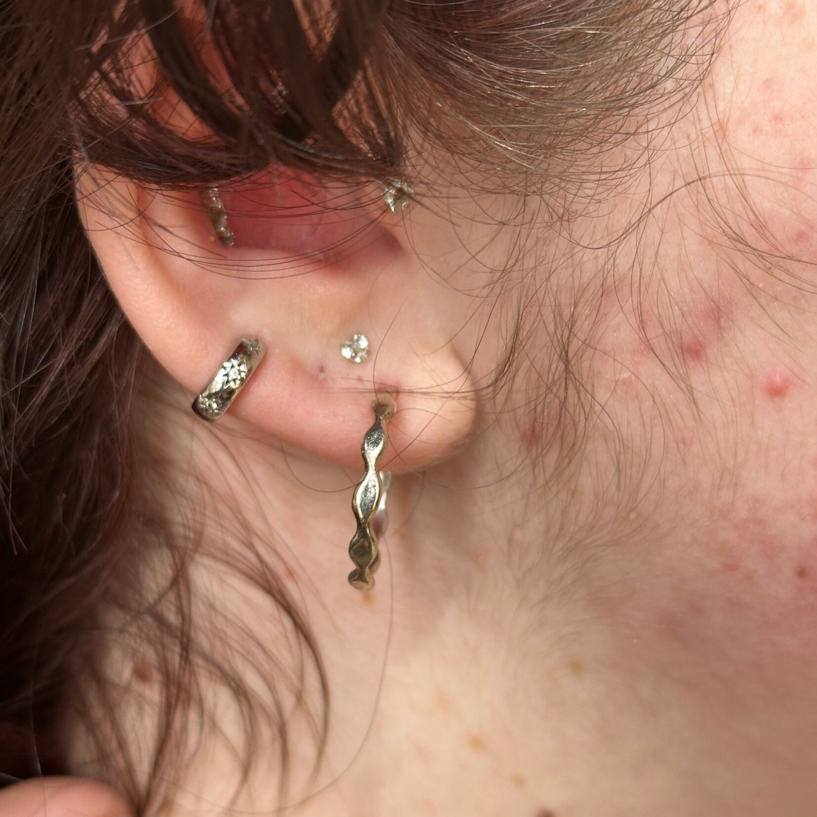 Wave Hoops · Large · Sterling Silver