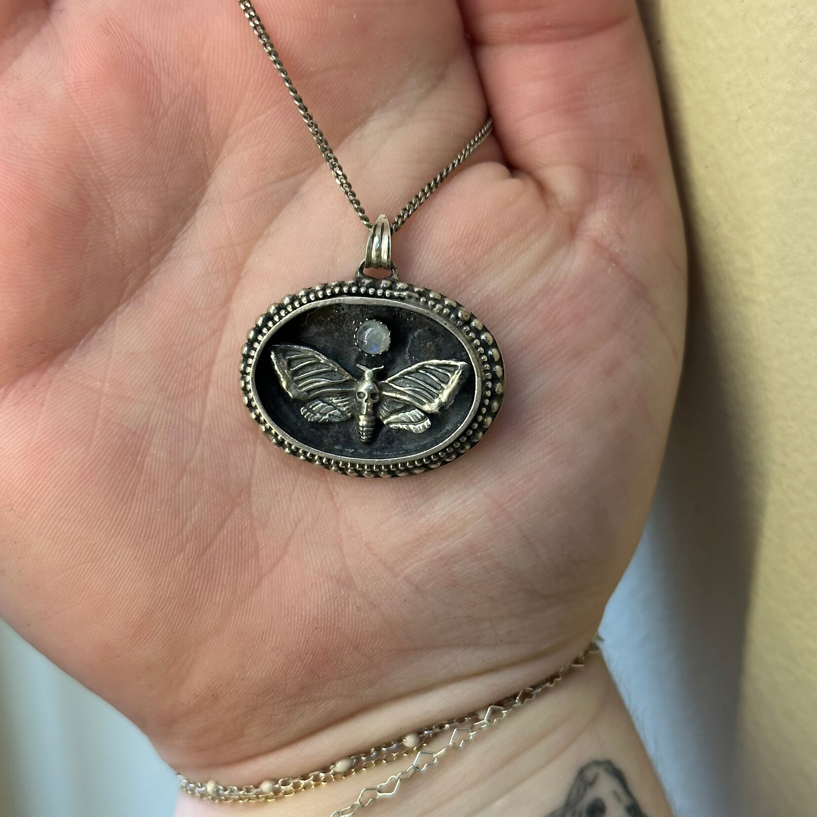 Death Moth Necklace  · Silver