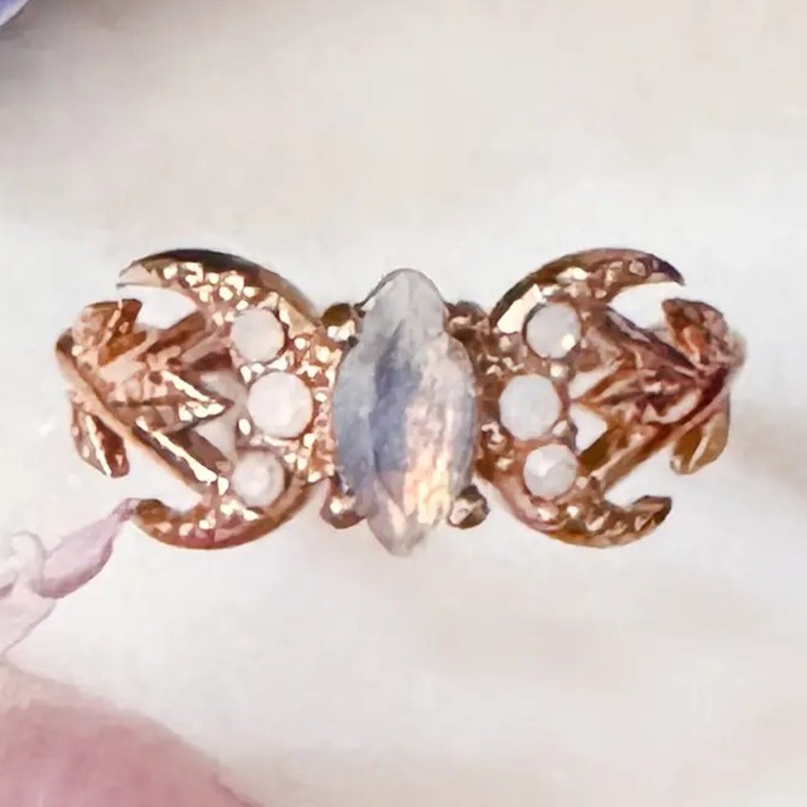 The Fairy Witch Ring with Simulated Opal · 14K Gold Plating · 9