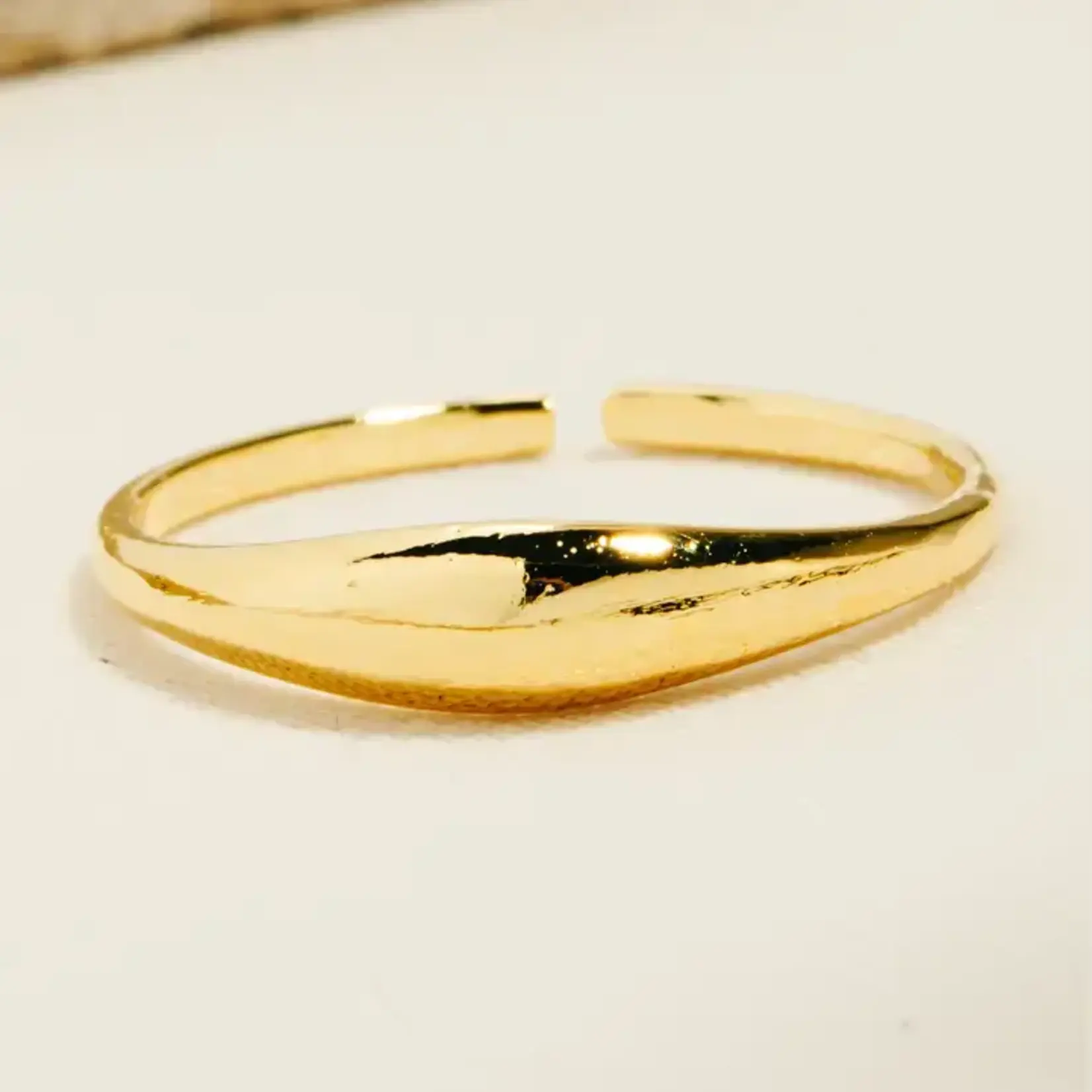 Thin Signet Open Band Ring · Gold